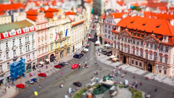 Praça em Praga, República Tcheca