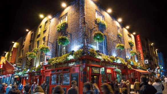 The Temple Bar, um dos principais pontos turísticos da Irlanda