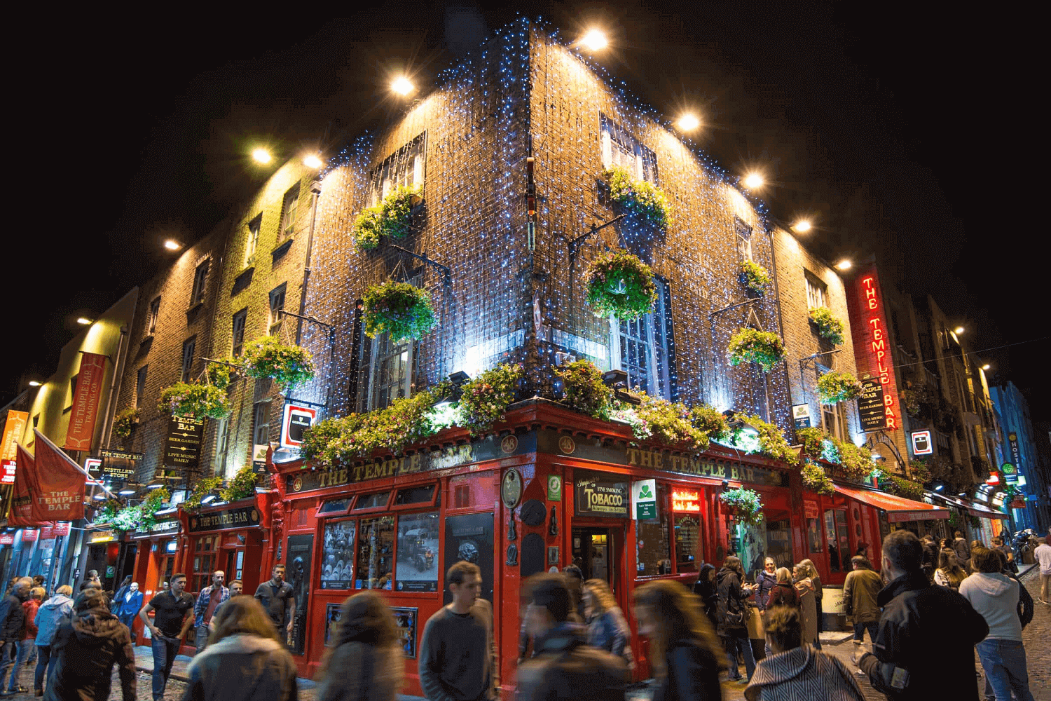 The Temple Bar, um dos principais pontos turísticos da Irlanda