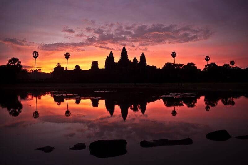 Pôr do sol em Angkor Wat