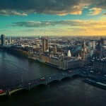 Vista aérea de Londres, uma das cidades do Reino Unido mais famosas