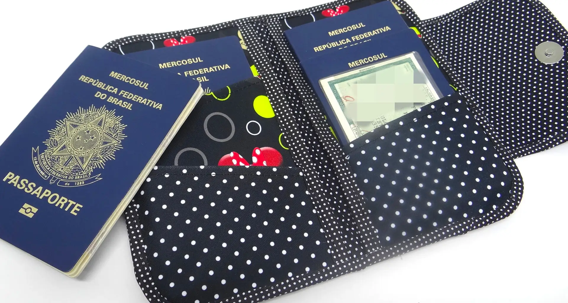 Carteira para passaporte